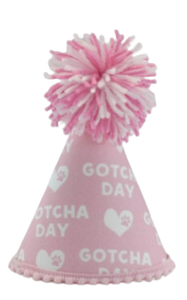 Pup Party Hats Gotcha Day Pink Party Hat M