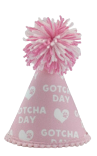 Pup Party Hats Gotcha Day Pink Party Hat M
