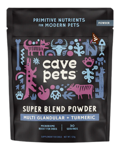 Cave Pets Multi Glandular + Turmeric Super Blend Powder 120g Pouch