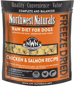 Northwest Naturals Freeze-Dried Dog Food - Chicken & Salmon Recipe - 12oz Bag