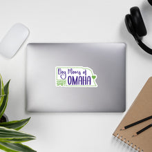 Load image into Gallery viewer, Dog Moms of Omaha Sticker Green &amp; Purple